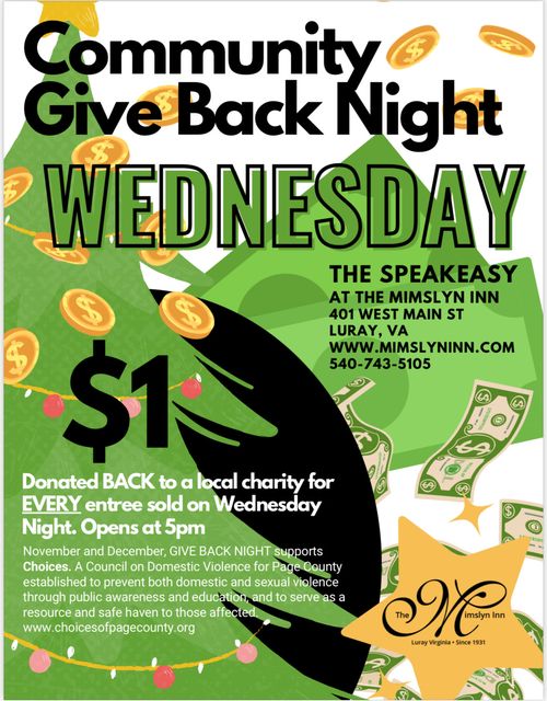 Give Back Night at the Mimslyn